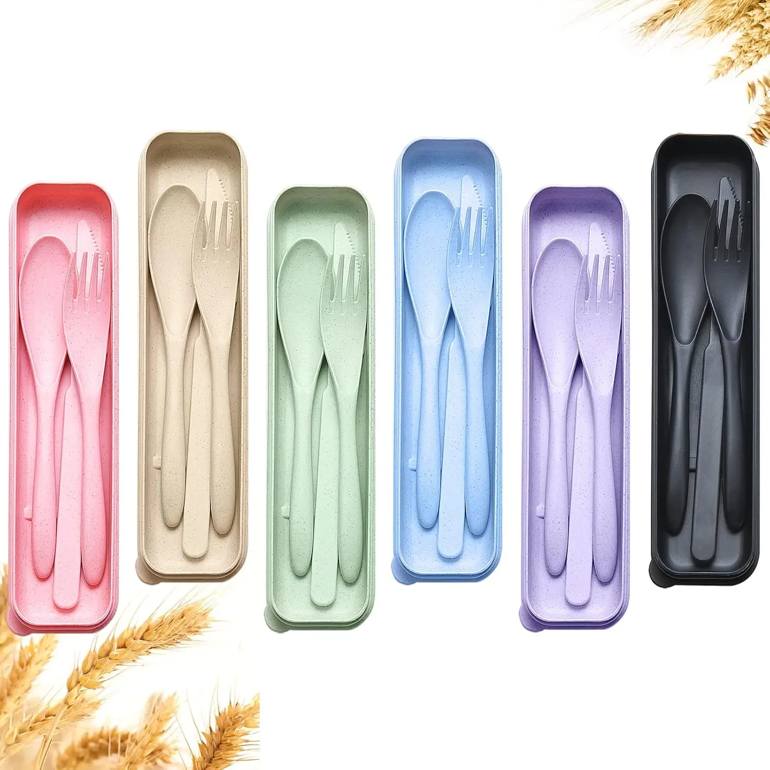Travel Cutlery with Cases — 6 Sets